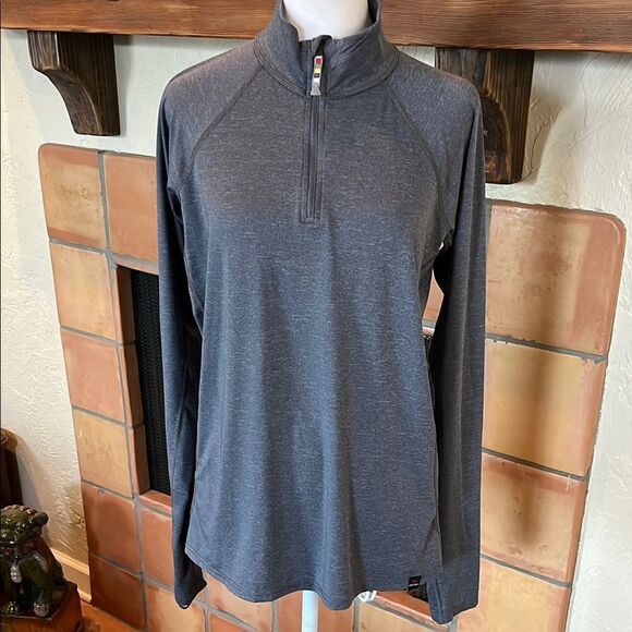 Sherpa Heather Gray 1/4 Zip Pullover, size L - Picture 1 of 13